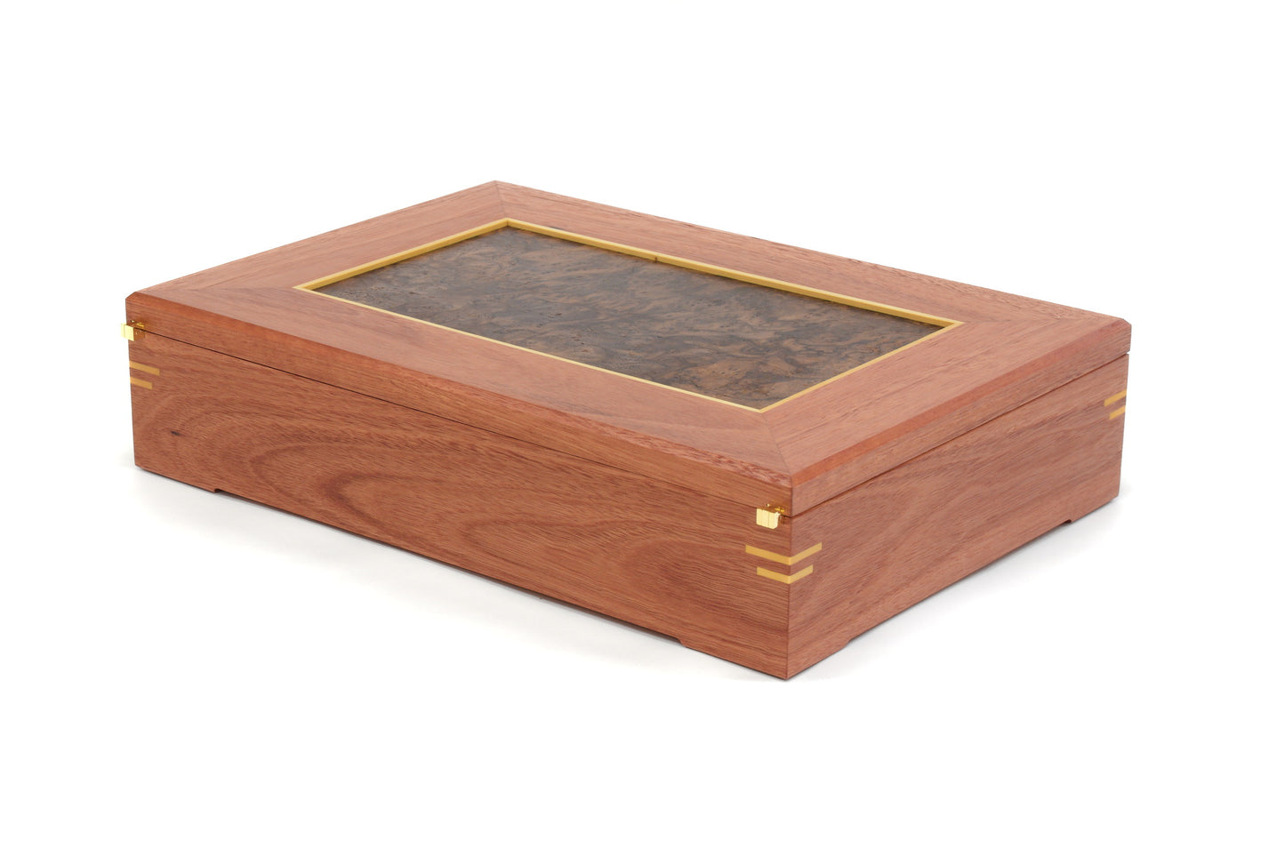 Jarrah and Walnut Burl Document Box