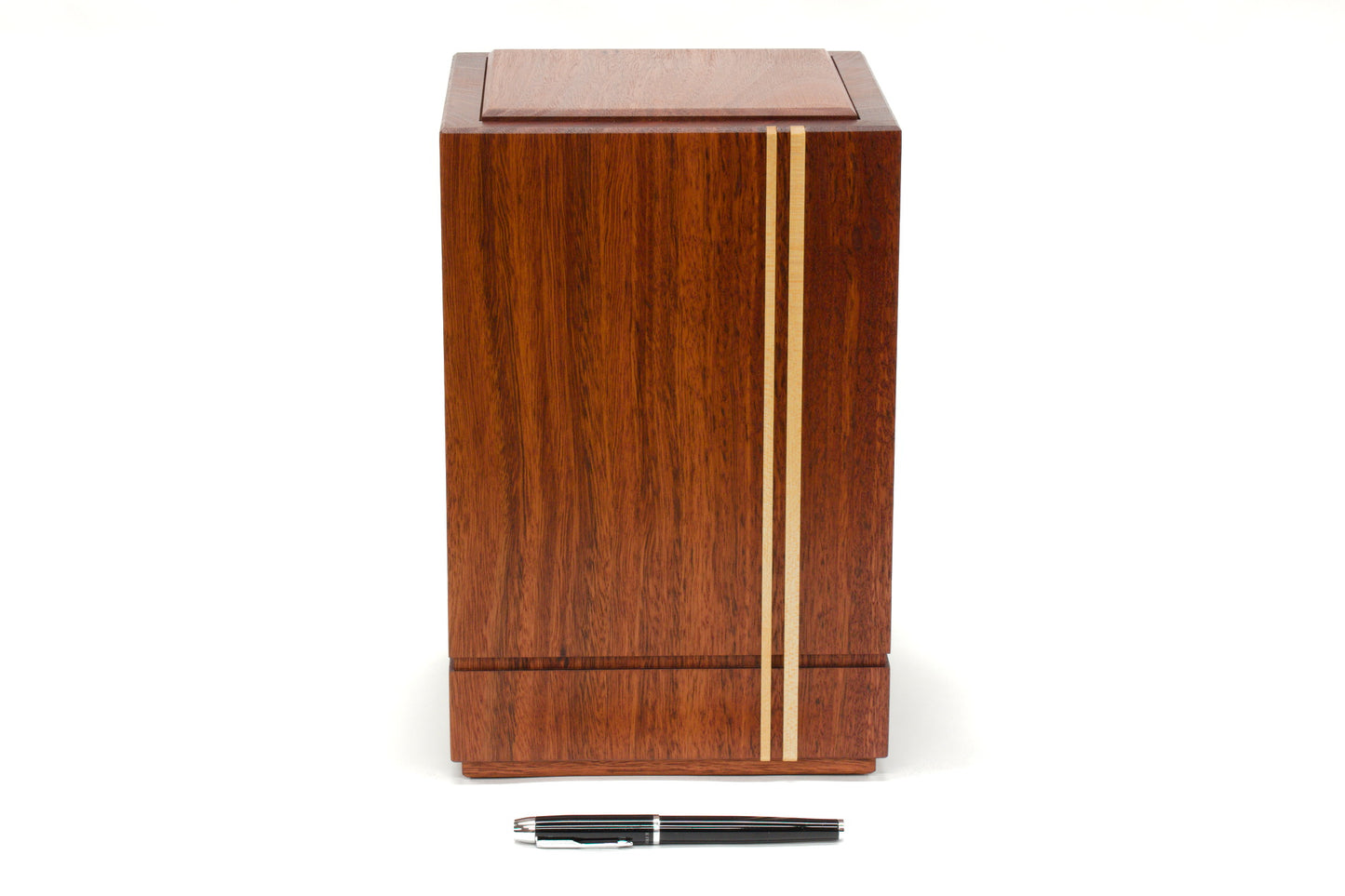 Wooden cremation urn handcrafted from Jarrah