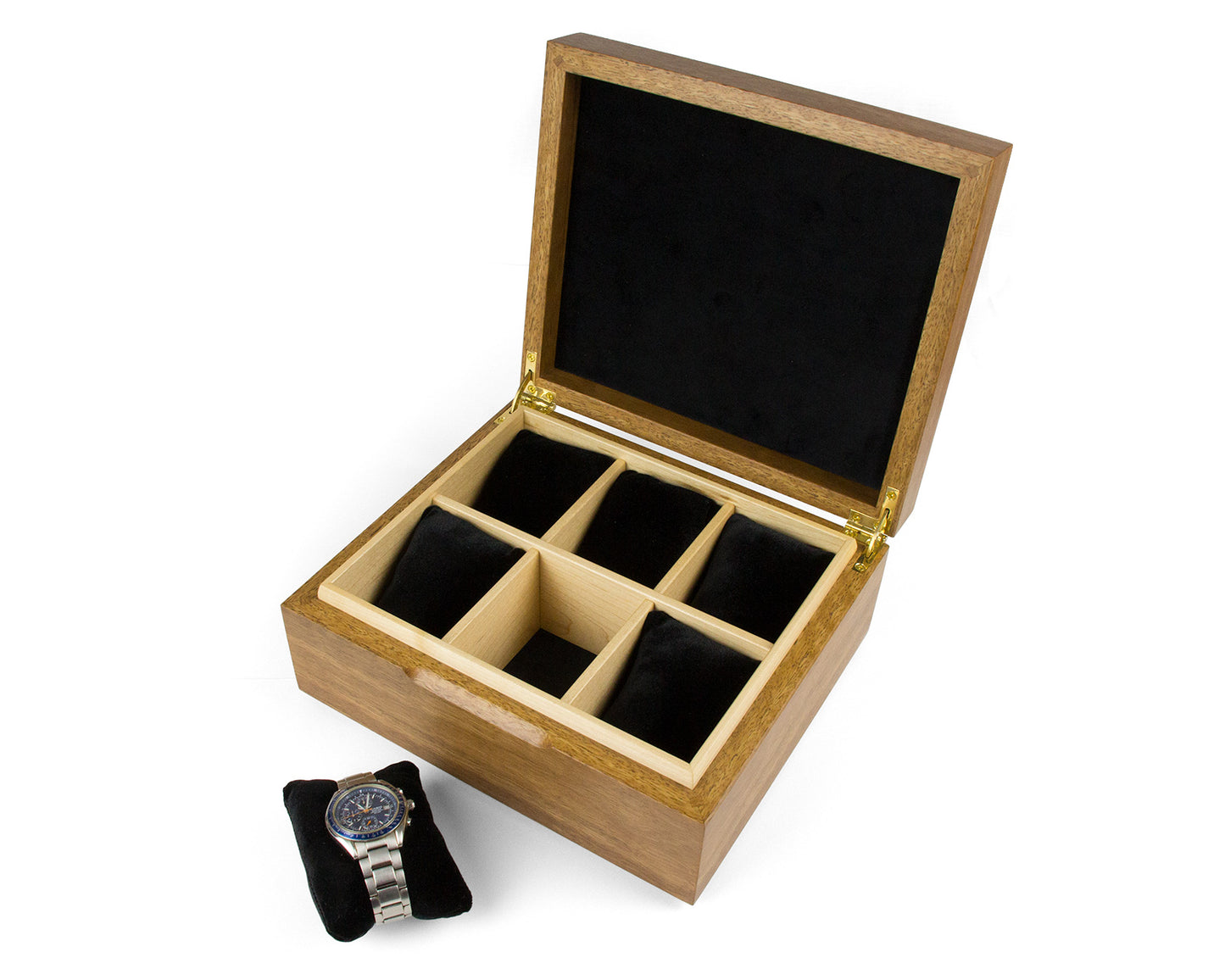 Spotted Gum and Macassar Ebony Watch Box