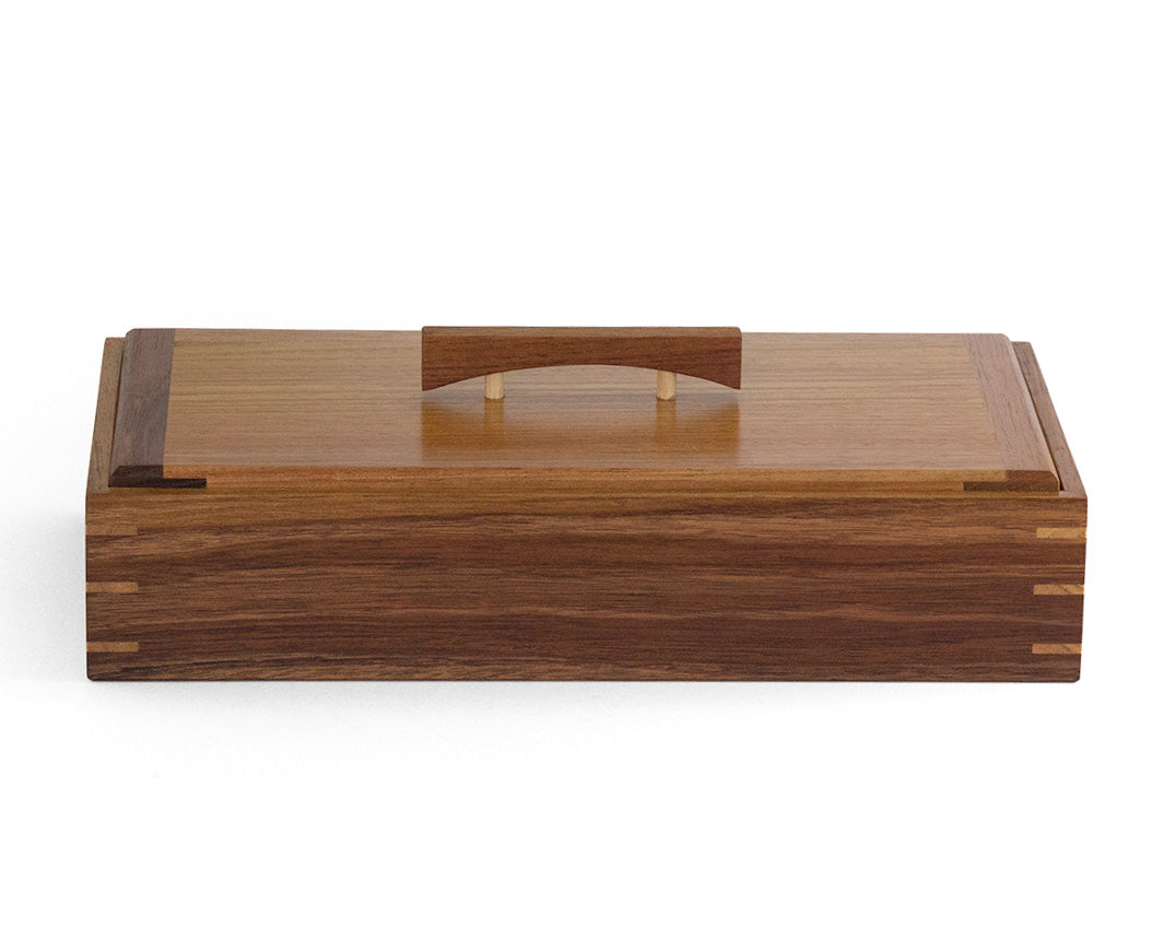 Wooden Keepsake Box handcrafted from Tasmanian Blackwood & PNG Rosewood