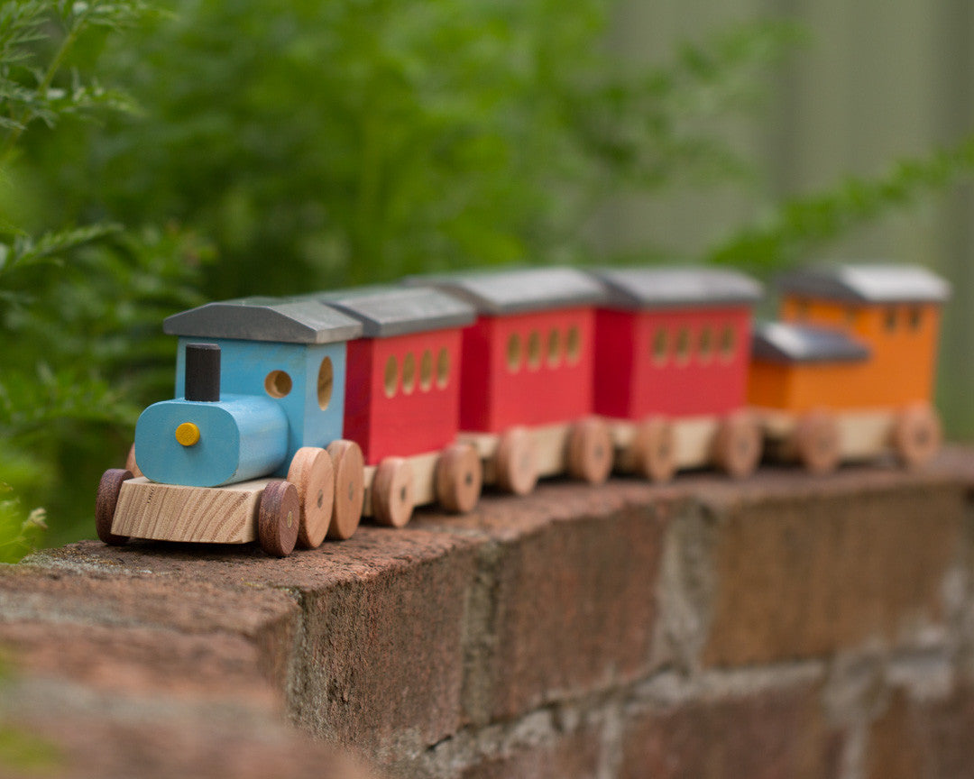 Wooden passenger hot sale train