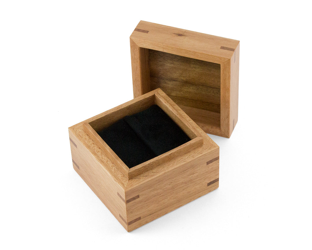 Wooden Proposal Ring Box handcrafted from Blackbutt