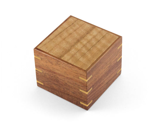 Wooden Proposal Ring Box handcrafted from Tasmanian Blackwood and Huon Pine