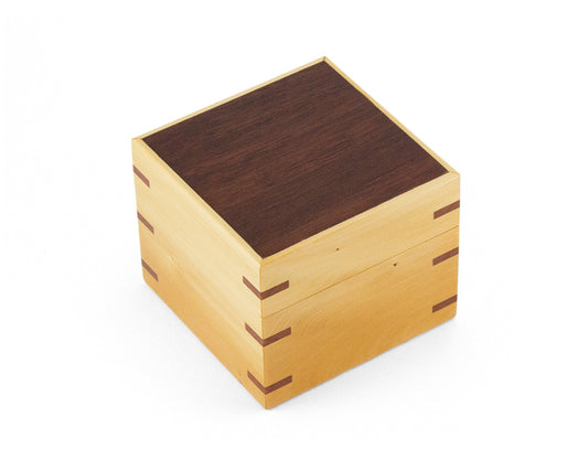 Wooden Proposal Ring Box handcrafted from Huon Pine, Jarrah and Myrtle