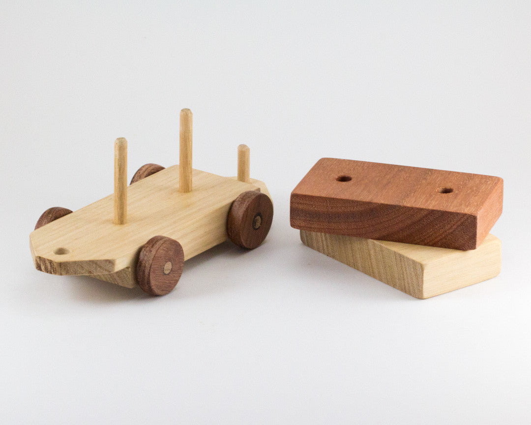 Handcrafted Wooden Toy Freight Train