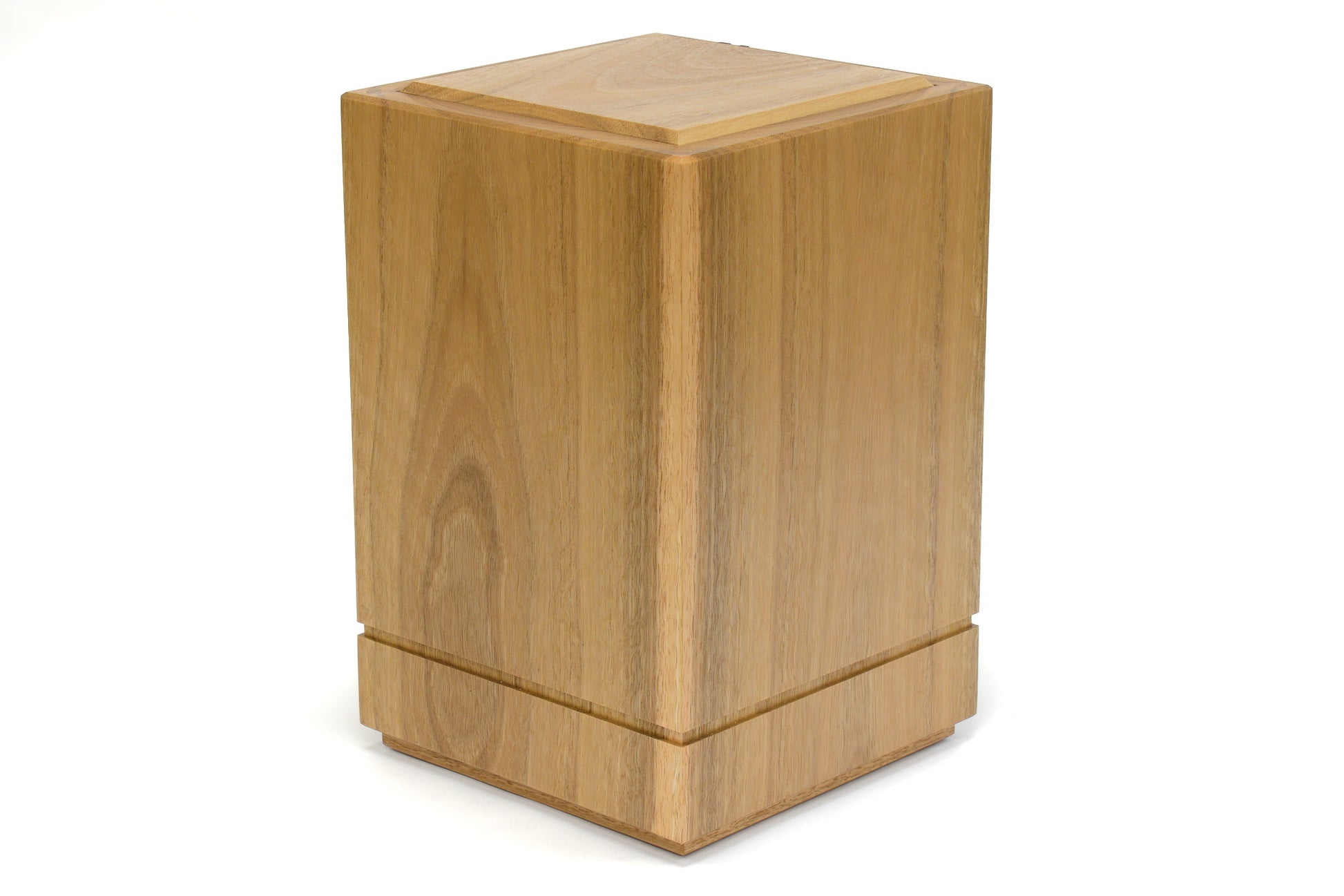 Wooden cremation urn handcrafted from Spotted Gum
