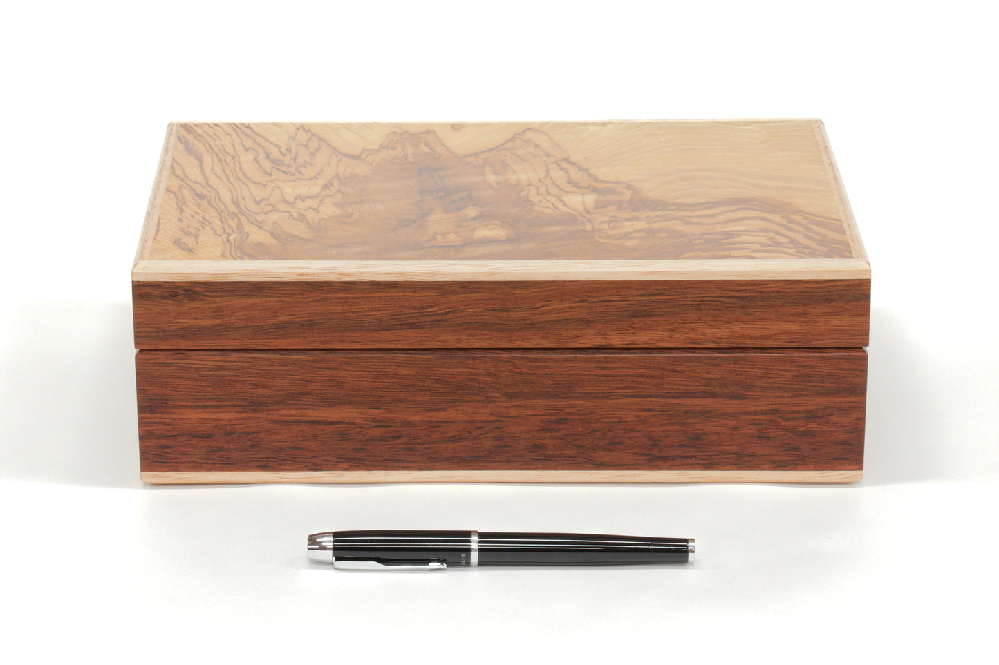 Keepsake Box #22 - Jarrah and Olive Ash Burl