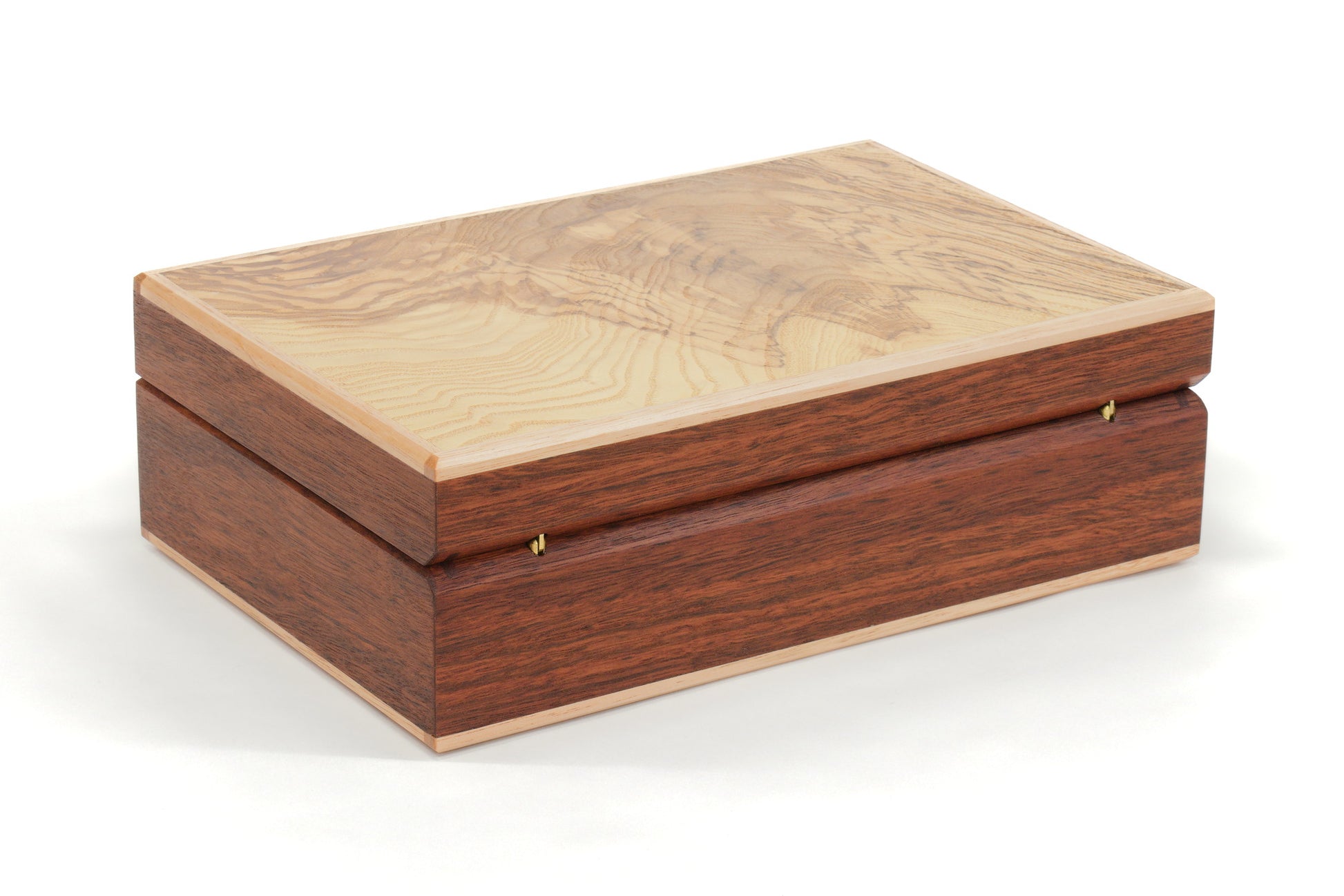 Keepsake Box #22 - Jarrah and Olive Ash Burl