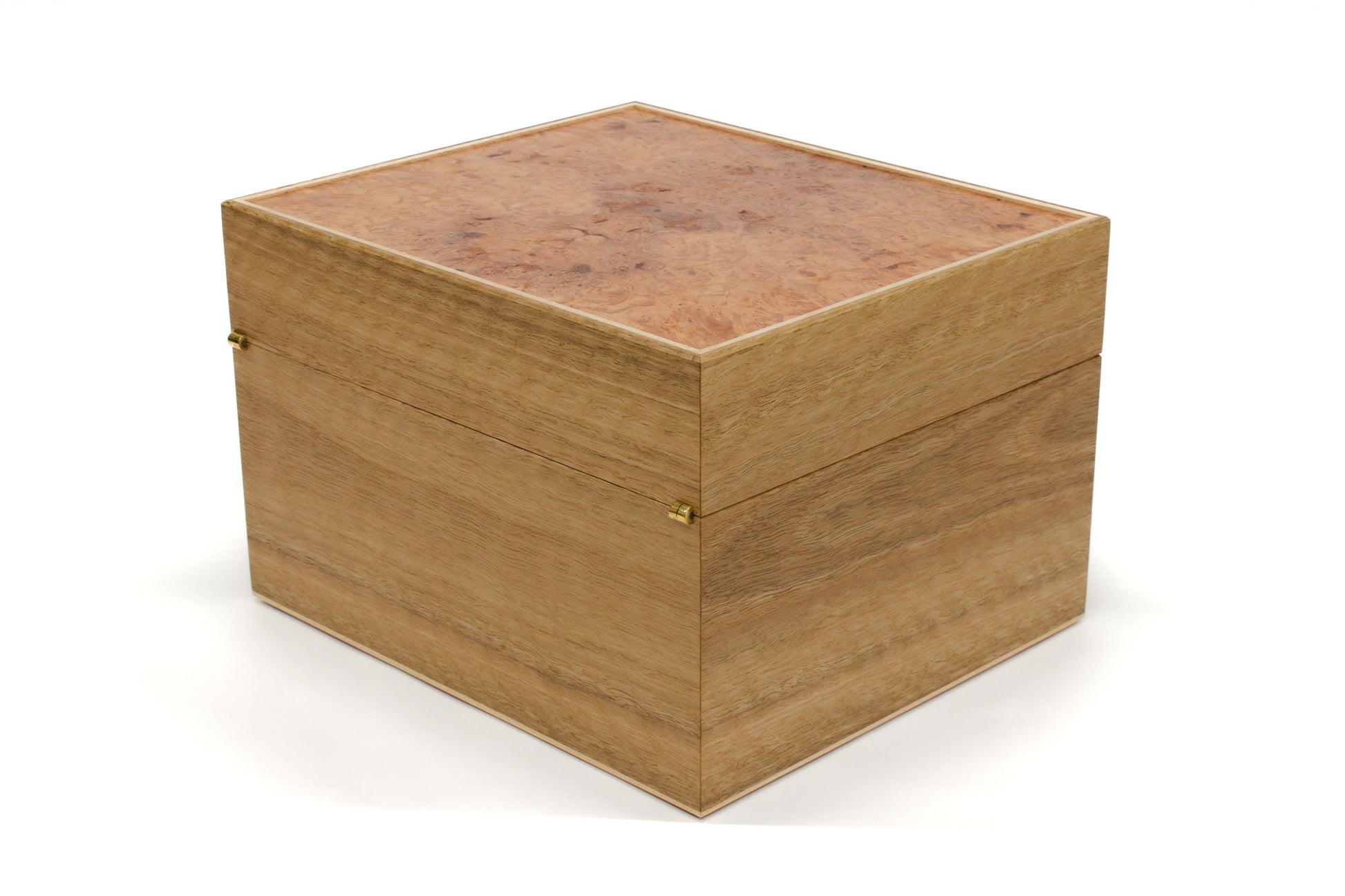 Spotted Gum and Maple Burl 12-partition watch box