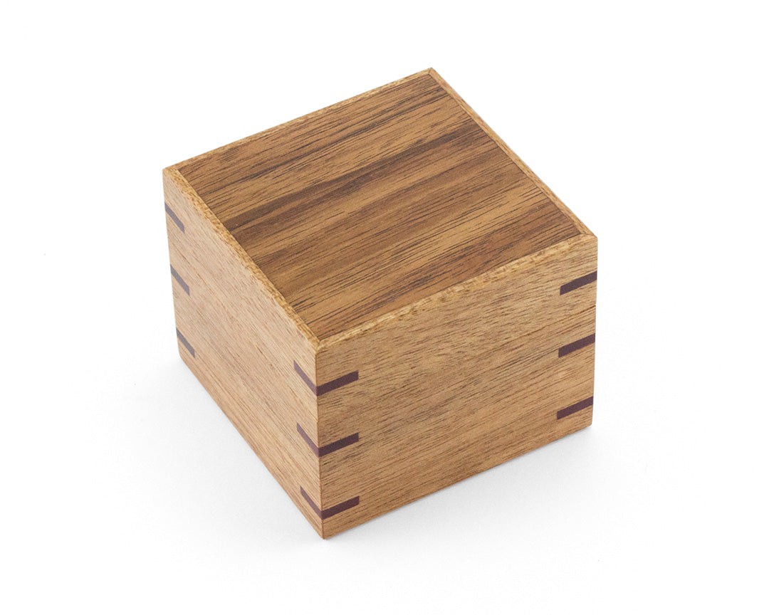 Wooden Proposal Ring Box handcrafted from reclaimed Meranti and Tasmanian Blackwood