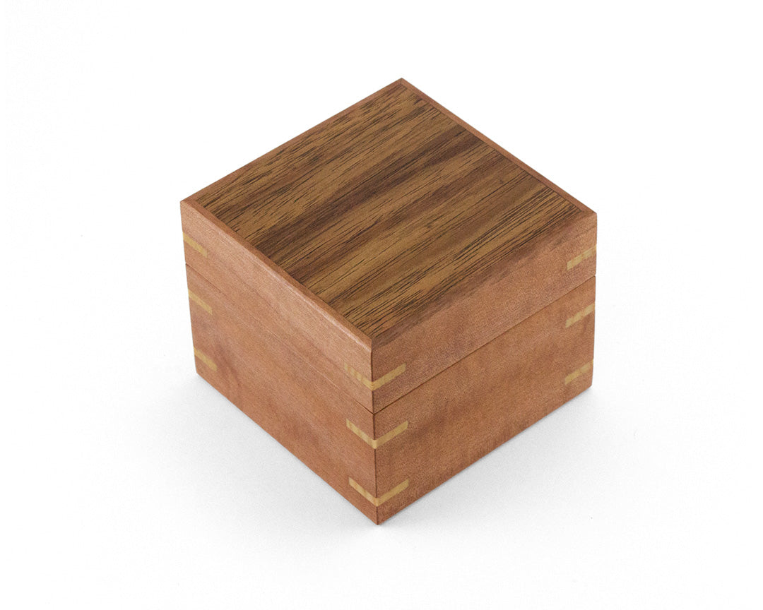 Wooden Proposal Ring Box handcrafted from Myrtle and Blackwood