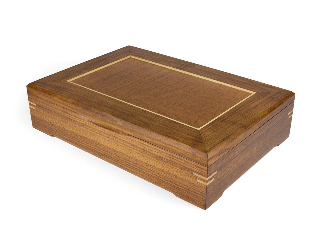 Wooden Document Box handcrafted from Tasmanian Blackwood & Silky Oak veneer