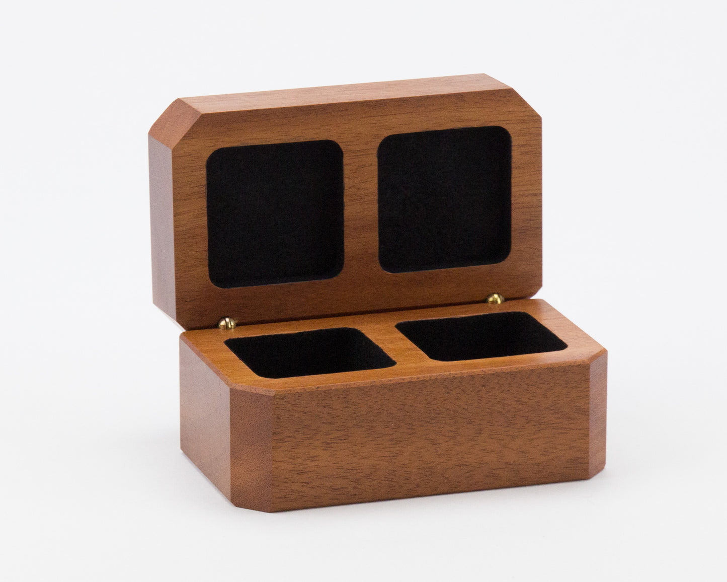 Wooden Double Ring Box handcrafted from NSW Rosewood