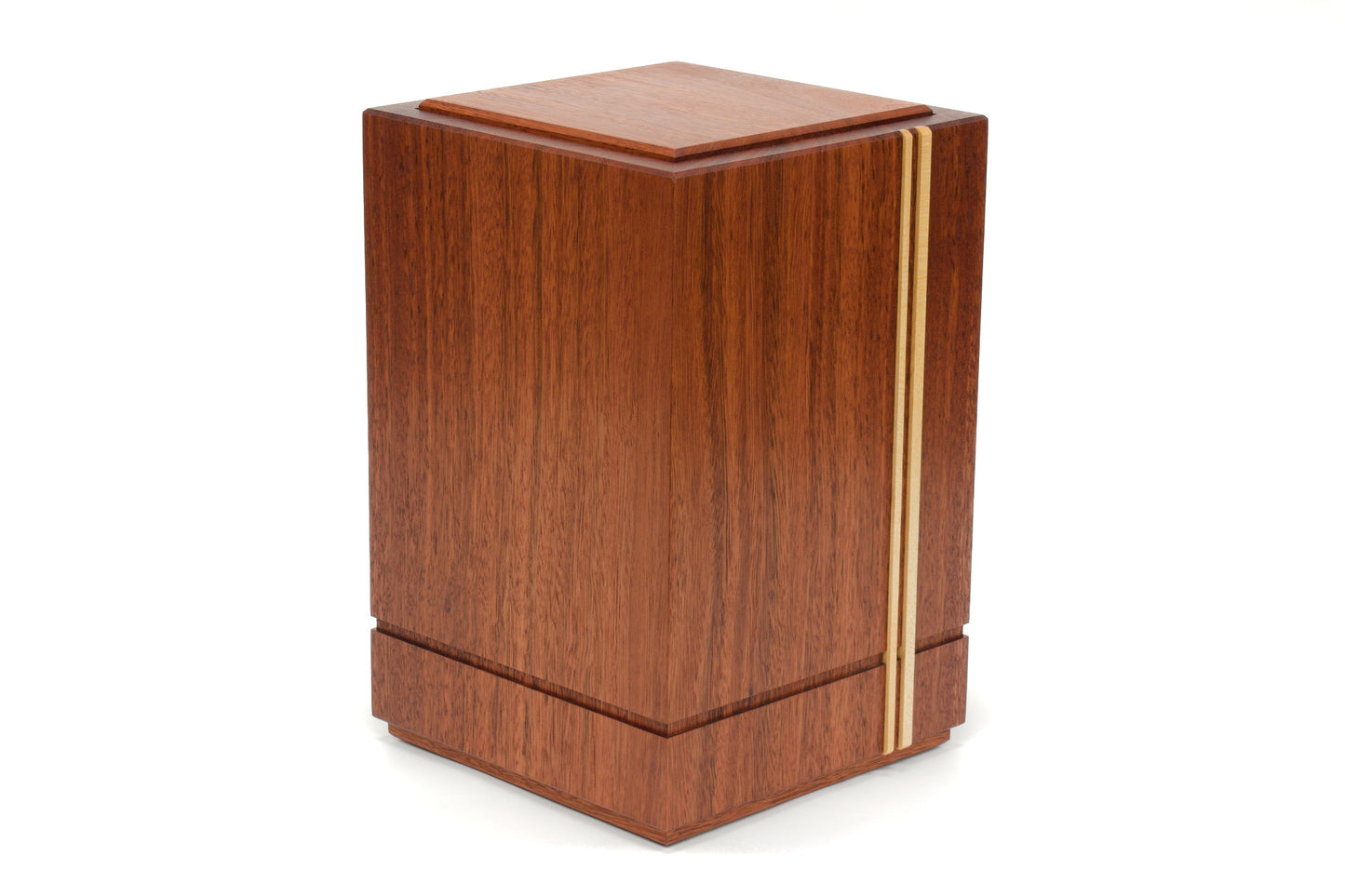Wooden cremation urn handcrafted from Jarrah