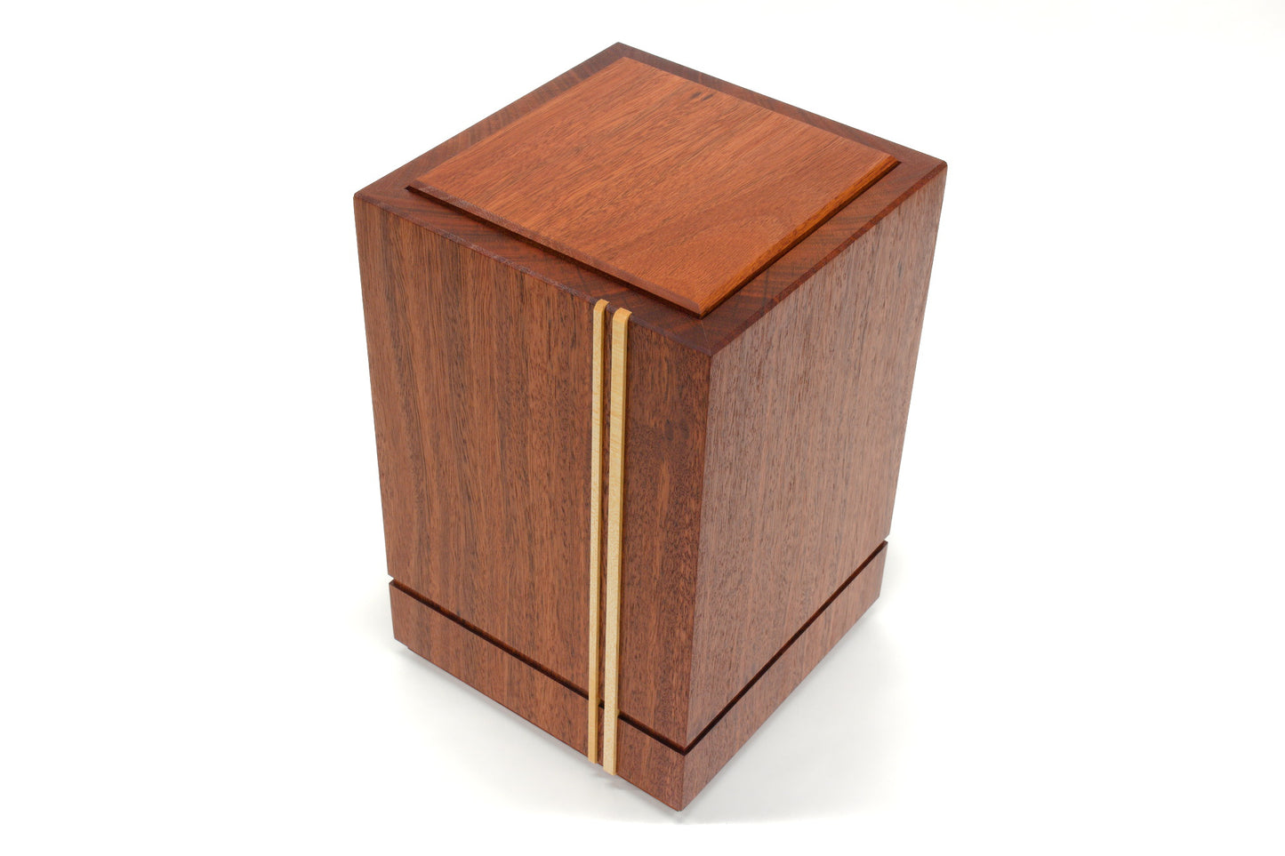 Wooden cremation urn handcrafted from Jarrah