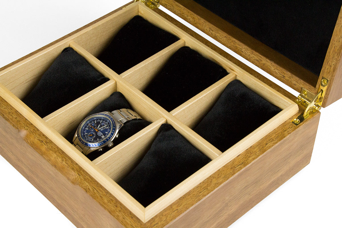 Spotted Gum and Macassar Ebony Watch Box
