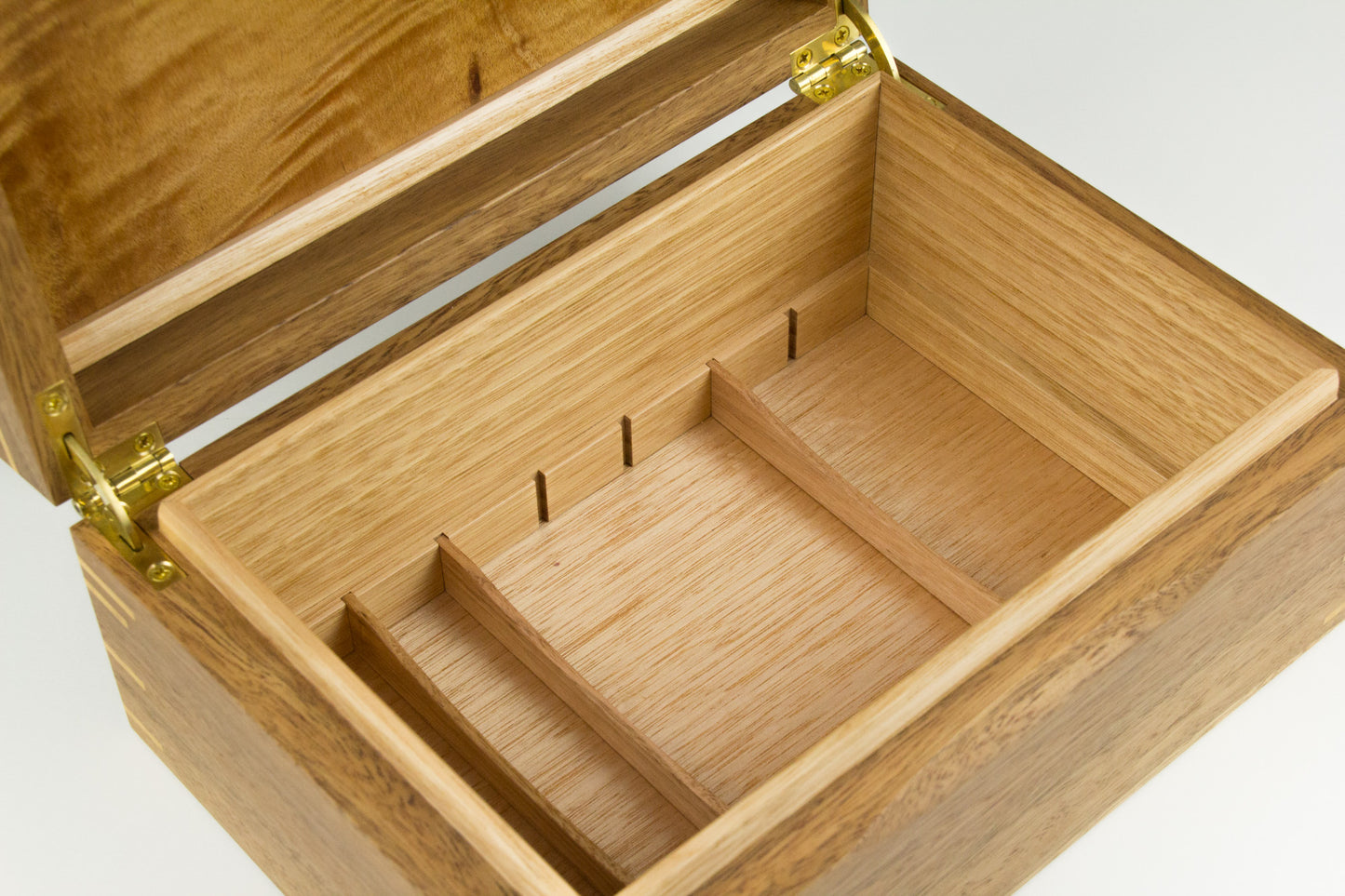 Jewellery Box handcrafted from Spotted Gum and Tasmanian Oak