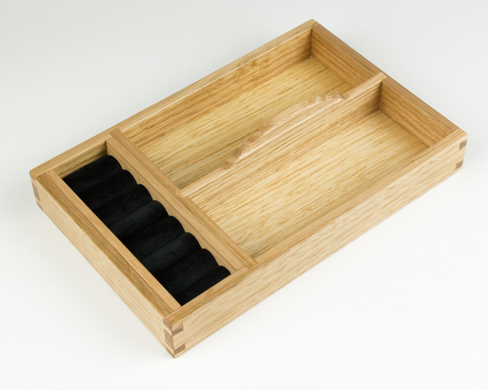 Jewellery Box tray handcrafted from Tasmanian Oak