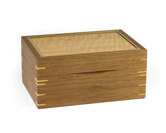 Wooden jewellery box handcrafted from Tasmanian Blackwood and Tasmanian Oak