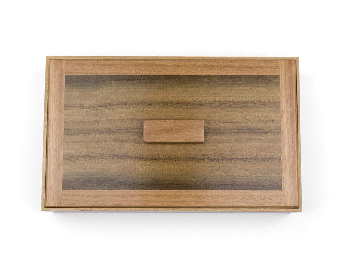 Wooden Keepsake Box handcrafted from Australian Blackbutt & Queensland Walnut