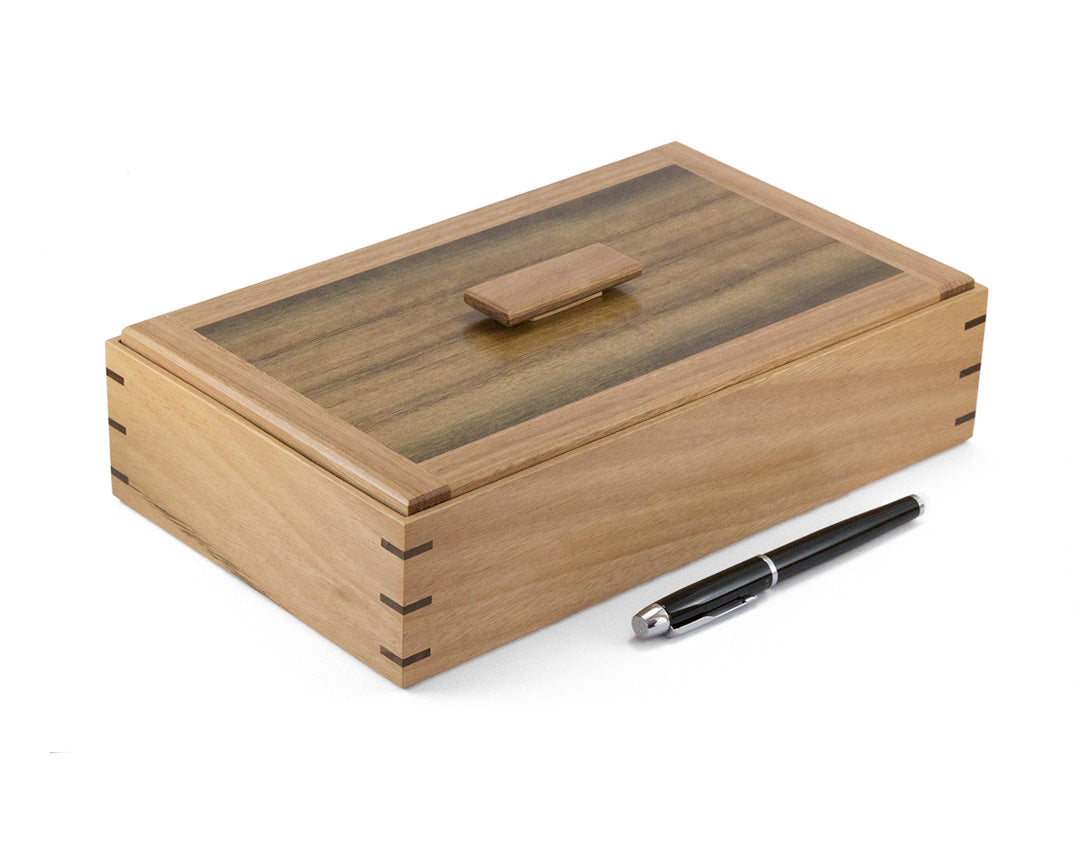 Wooden Keepsake Box handcrafted from Australian Blackbutt & Queensland Walnut