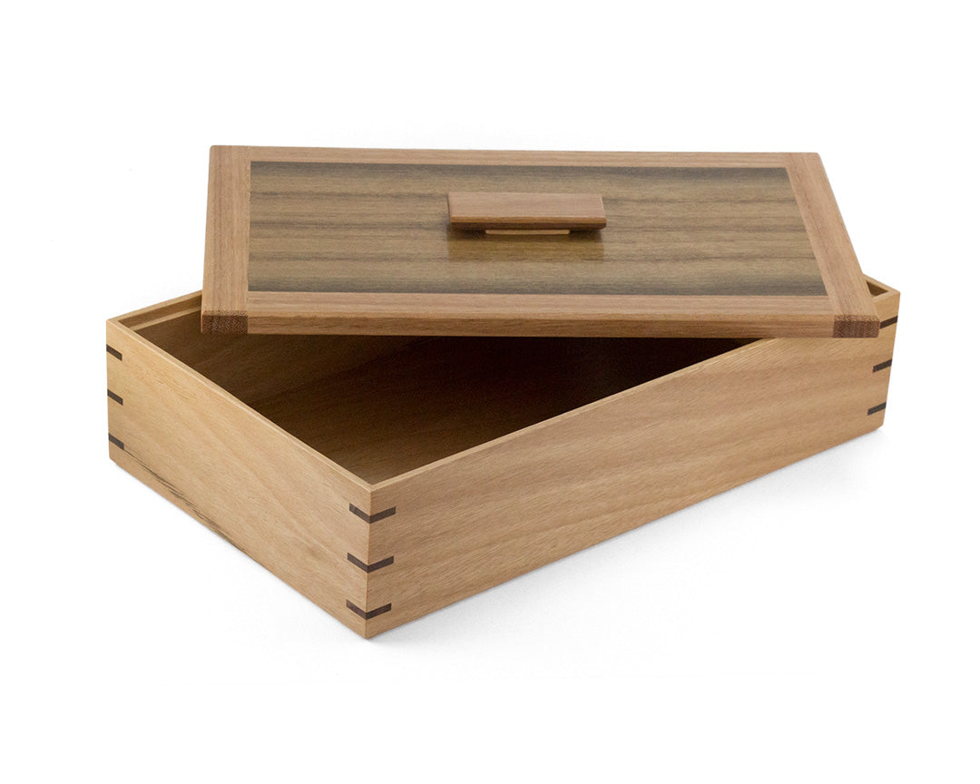 Wooden Keepsake Box handcrafted from Australian Blackbutt & Queensland Walnut