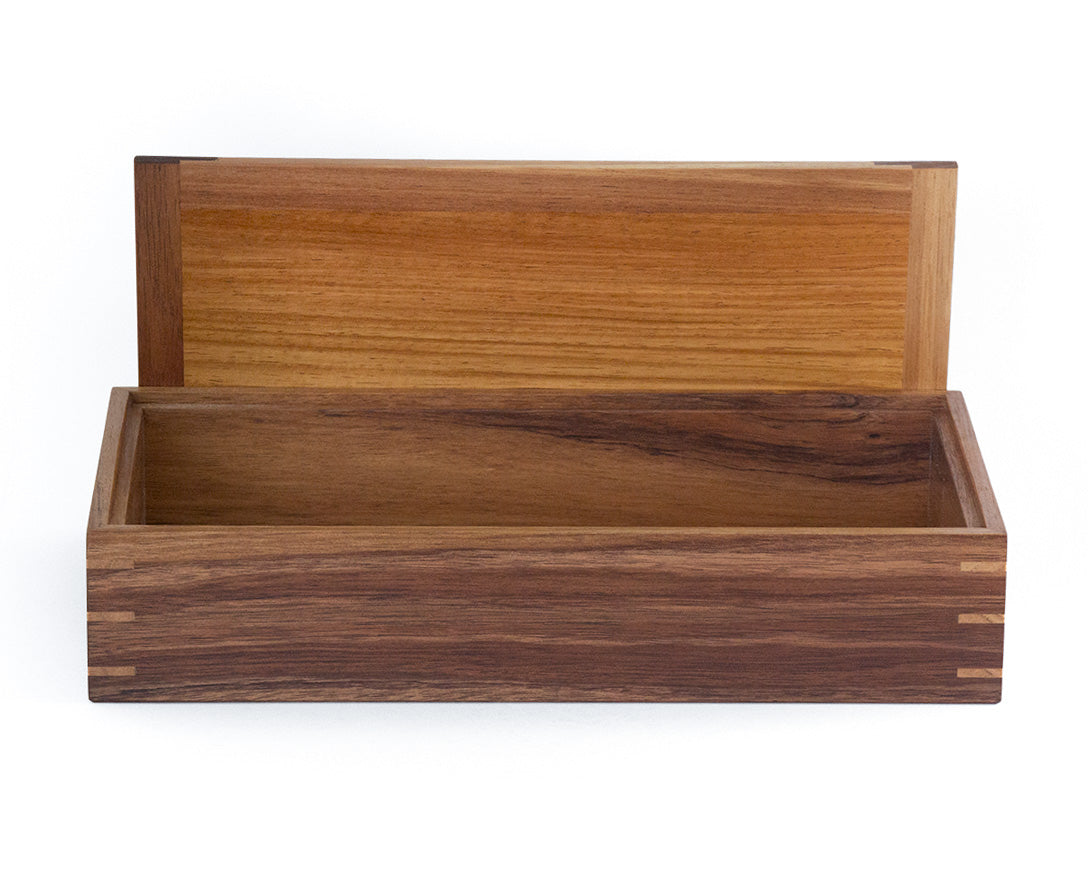 Wooden Keepsake Box handcrafted from Tasmanian Blackwood & PNG Rosewood