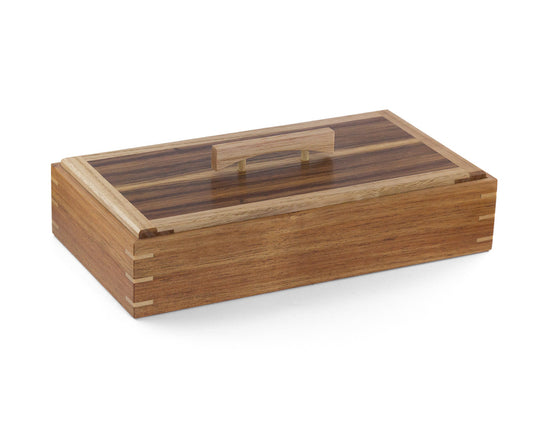 Wooden Keepsake Box handcrafted from Tasmanian Blackwood & Queensland Walnut