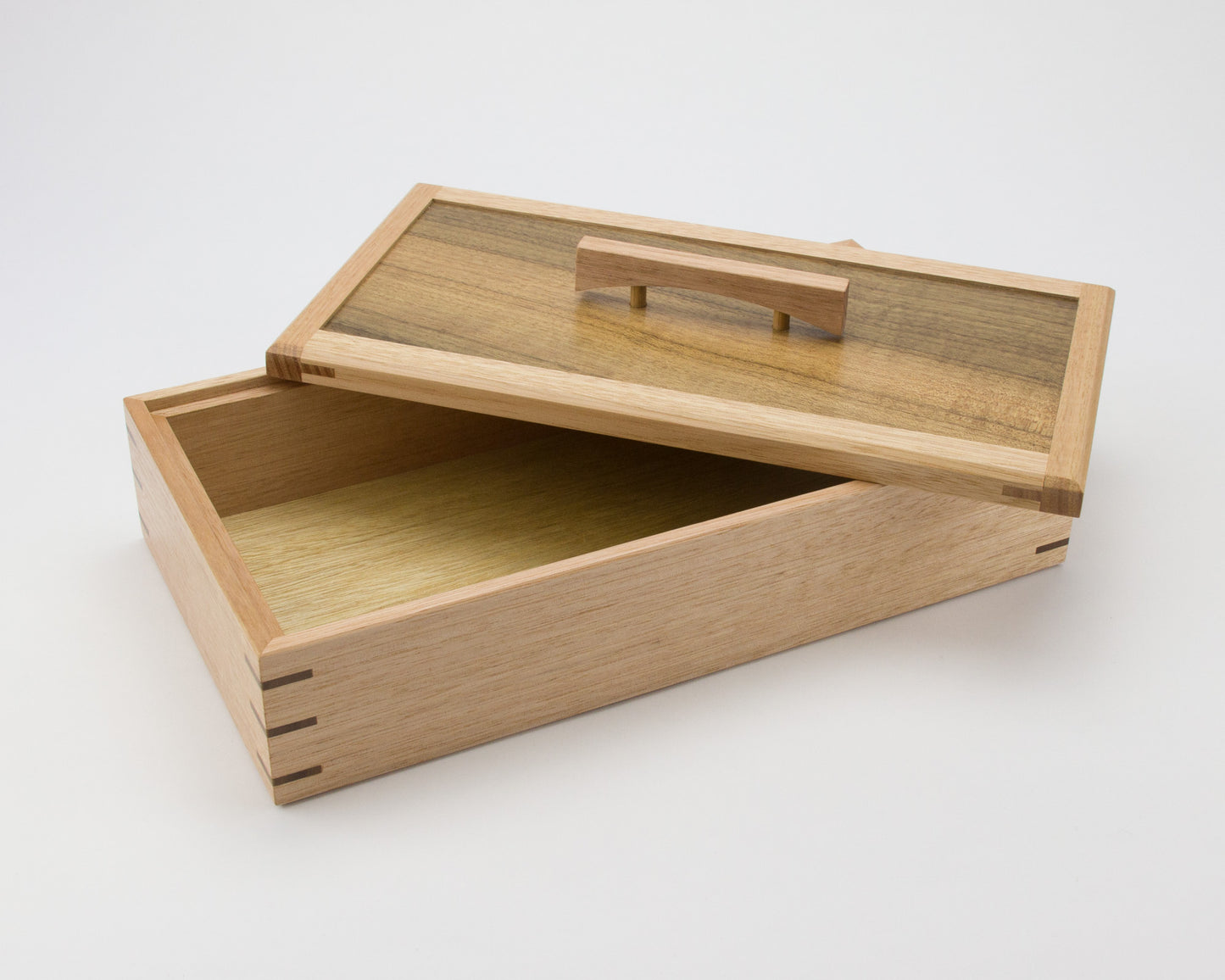 Wooden Keepsake Box handcrafted from Tasmanian Oak & Queensland Walnut