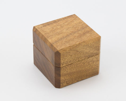 The Elegance wooden ring box handcrafted from Blackwood timber