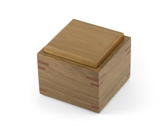 Small wooden trinket box handcrafted from Australian Spotted Gum