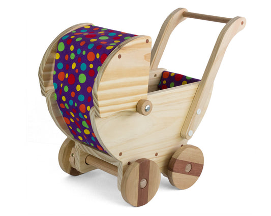 Wooden toy stroller